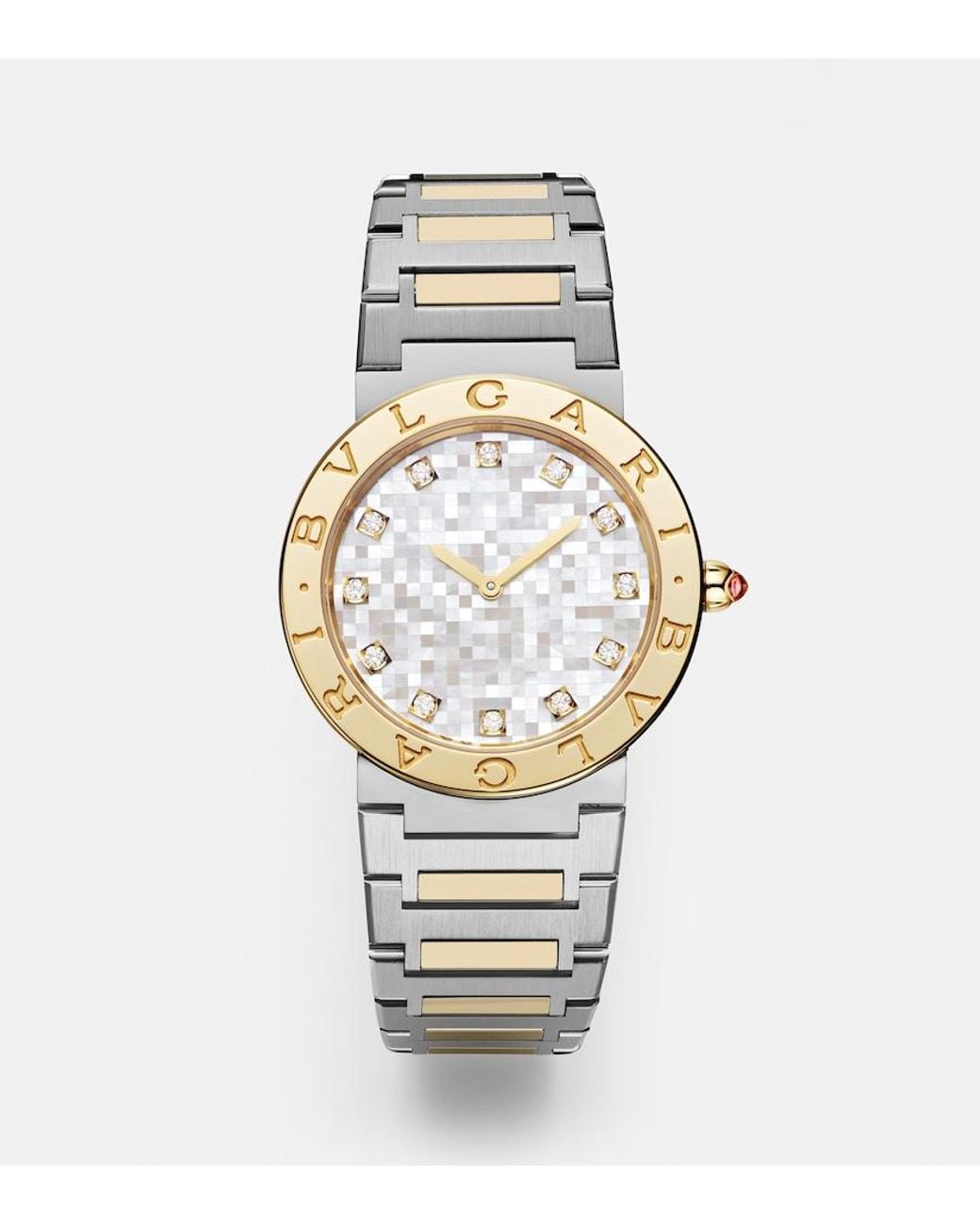 BVLGARI Metallic Embellished 33Mm 18Kt And Stainless Steel Watch