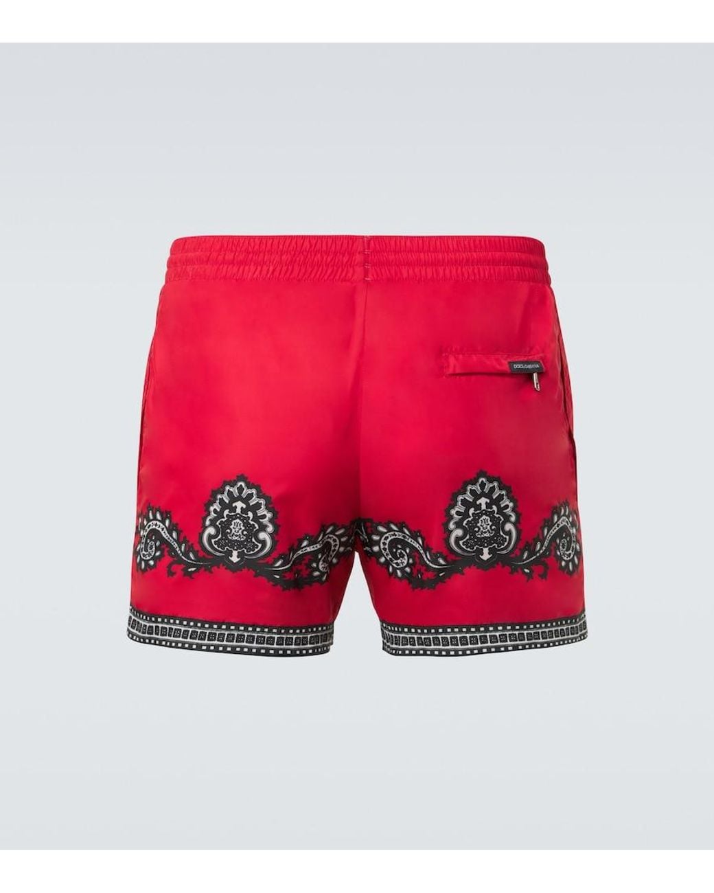 Dolce & Gabbana Red Short Swim Trunks With Bandanna for men
