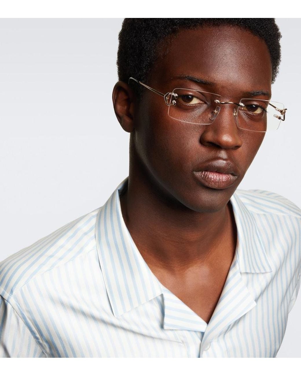 Cartier Metallic Signature C De Cartier Rectangular Glasses for men