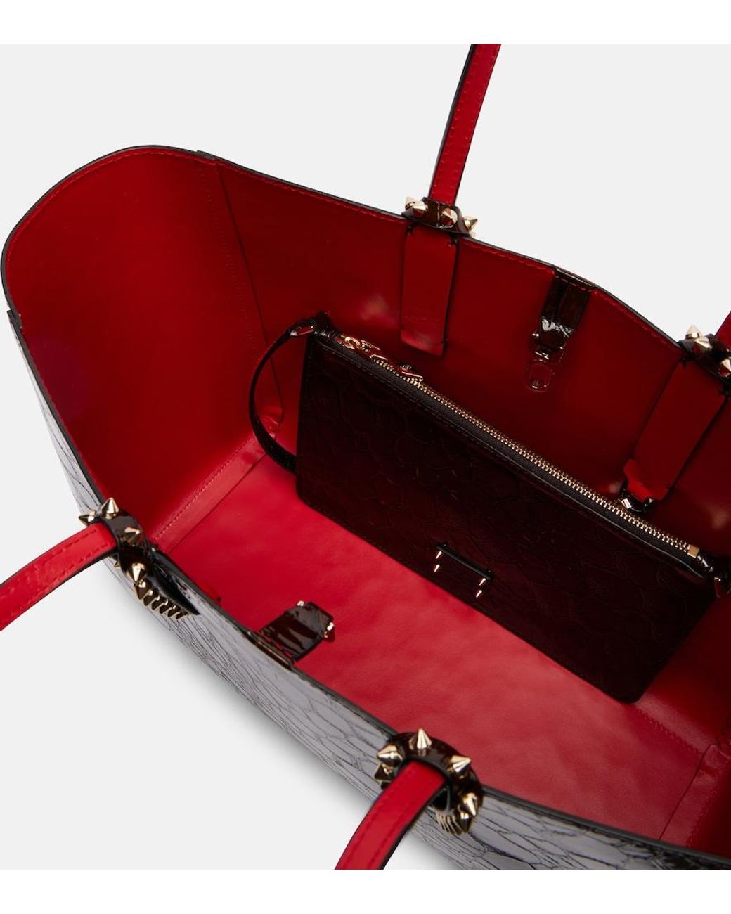 Christian Louboutin Black Cabata Medium Leather Tote Bag