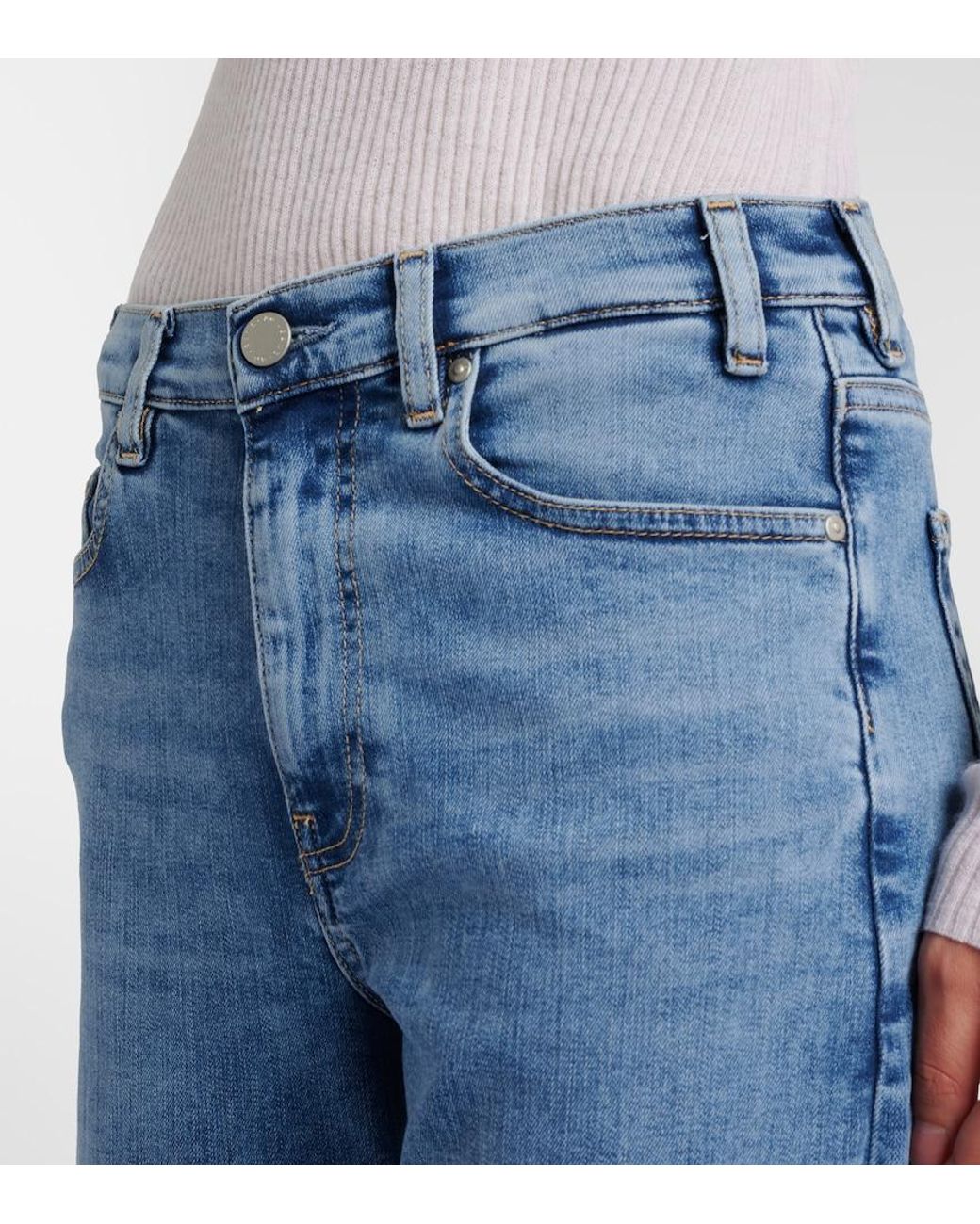 AG Jeans Blue New Baggy Wide-Leg Jeans