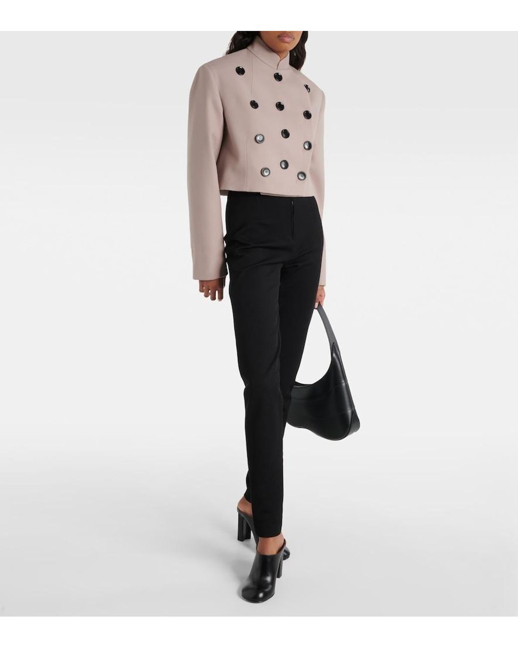 Alaïa Black High-Rise Gabardine Leggings