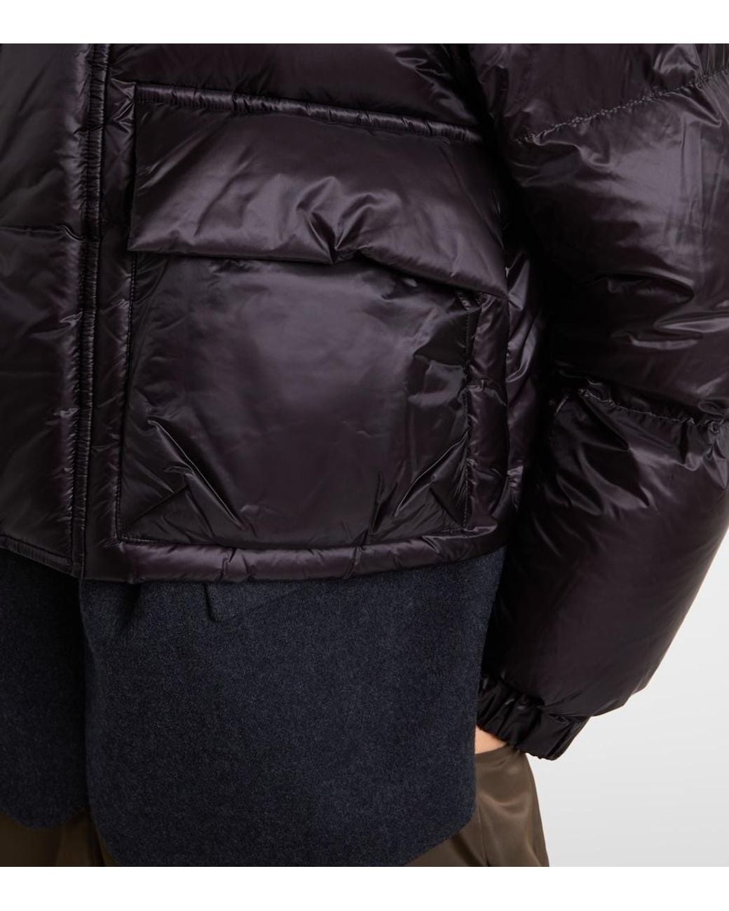 Sacai Black Layered Wool Down Jacket