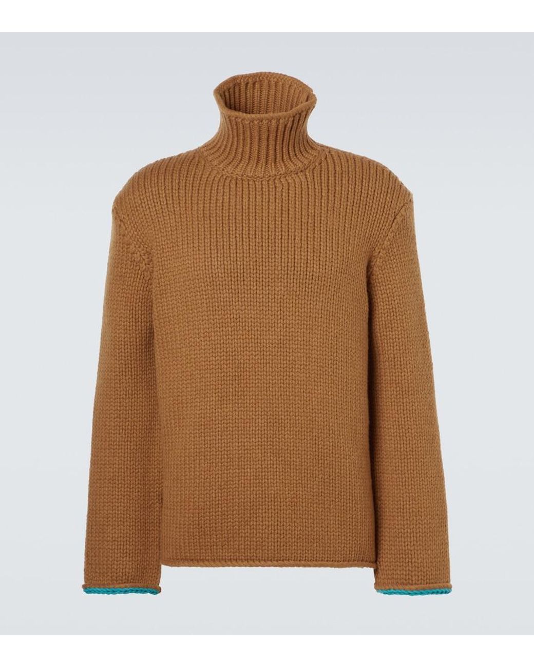 Loewe Brown Wool Turtleneck Sweater for men
