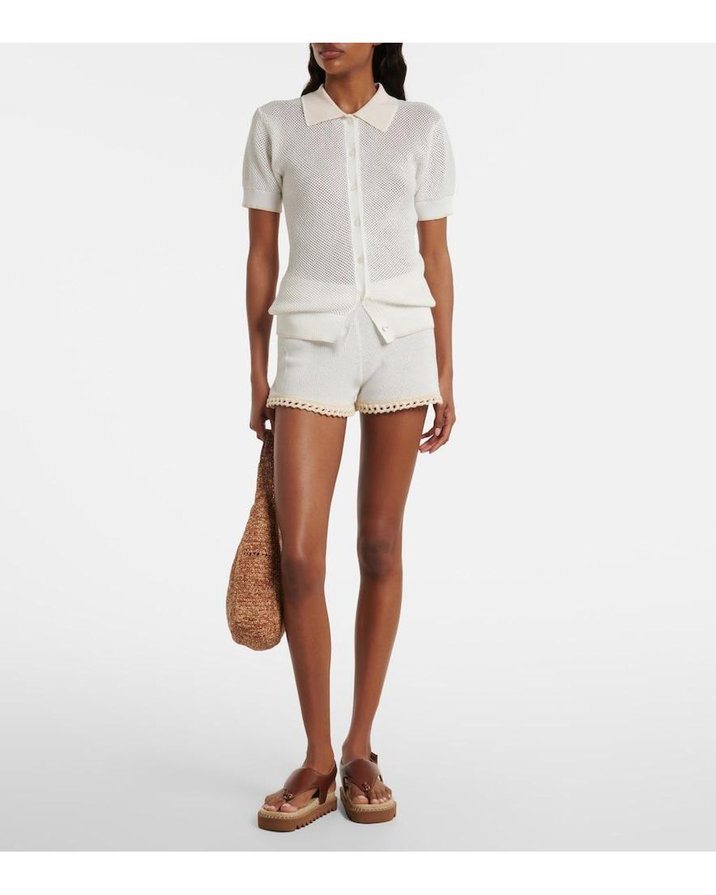 Stella McCartney Brown Gaia Thong Sandals