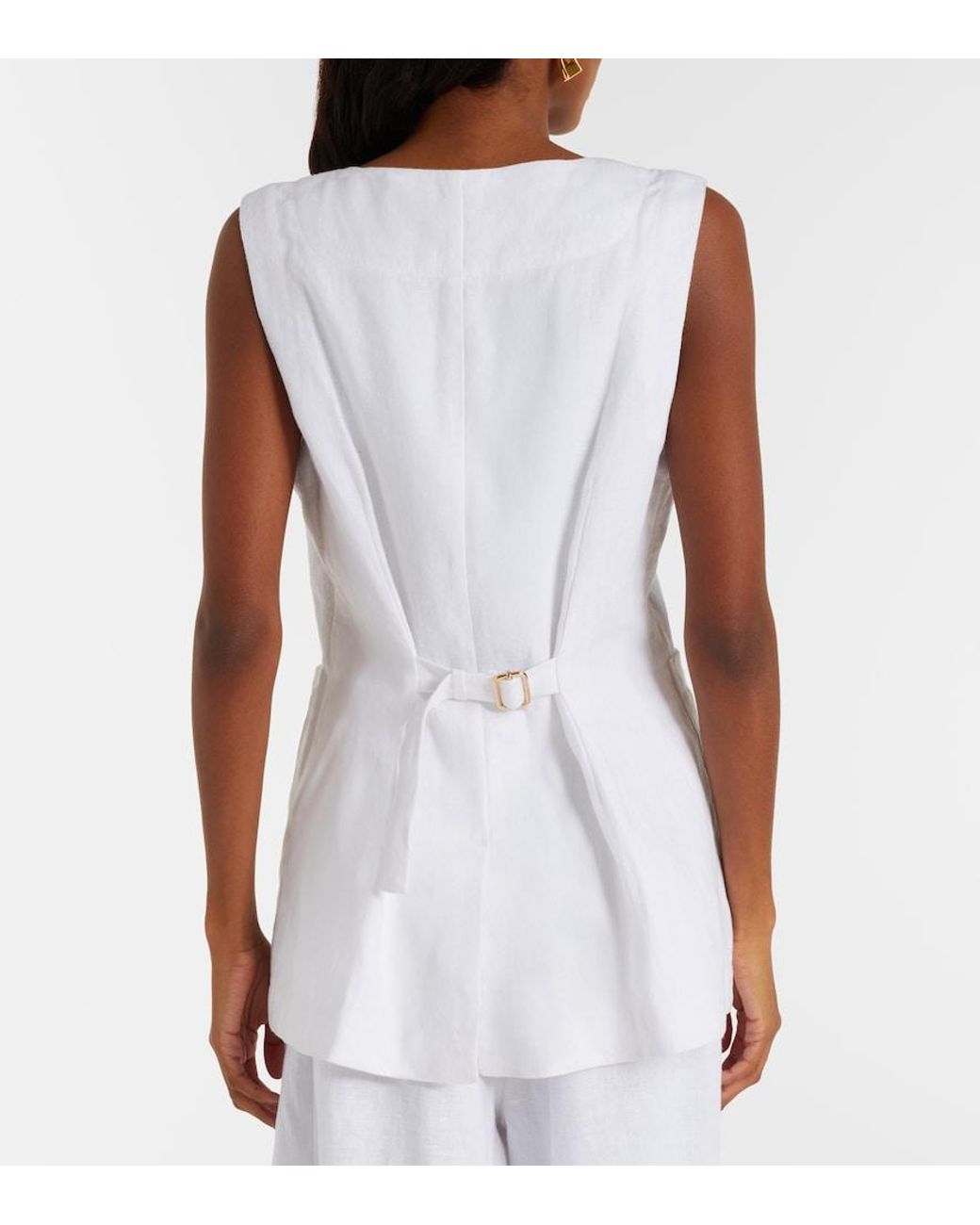 Posse White Emma Linen Vest