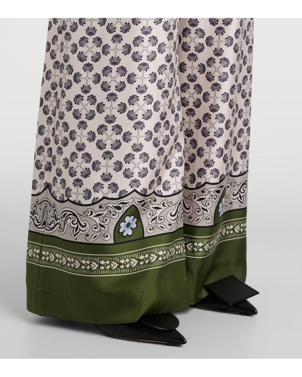 LaDoubleJ Multicolor Printed Silk Twill Palazzo Pants