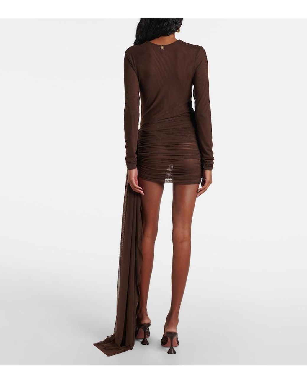 Bananhot Brown Aiden Ruched Minidress