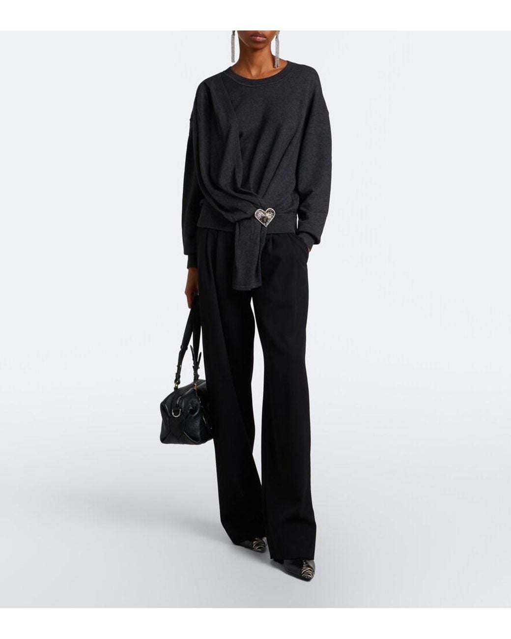 Isabel Marant Black Florda Embellished Sweater