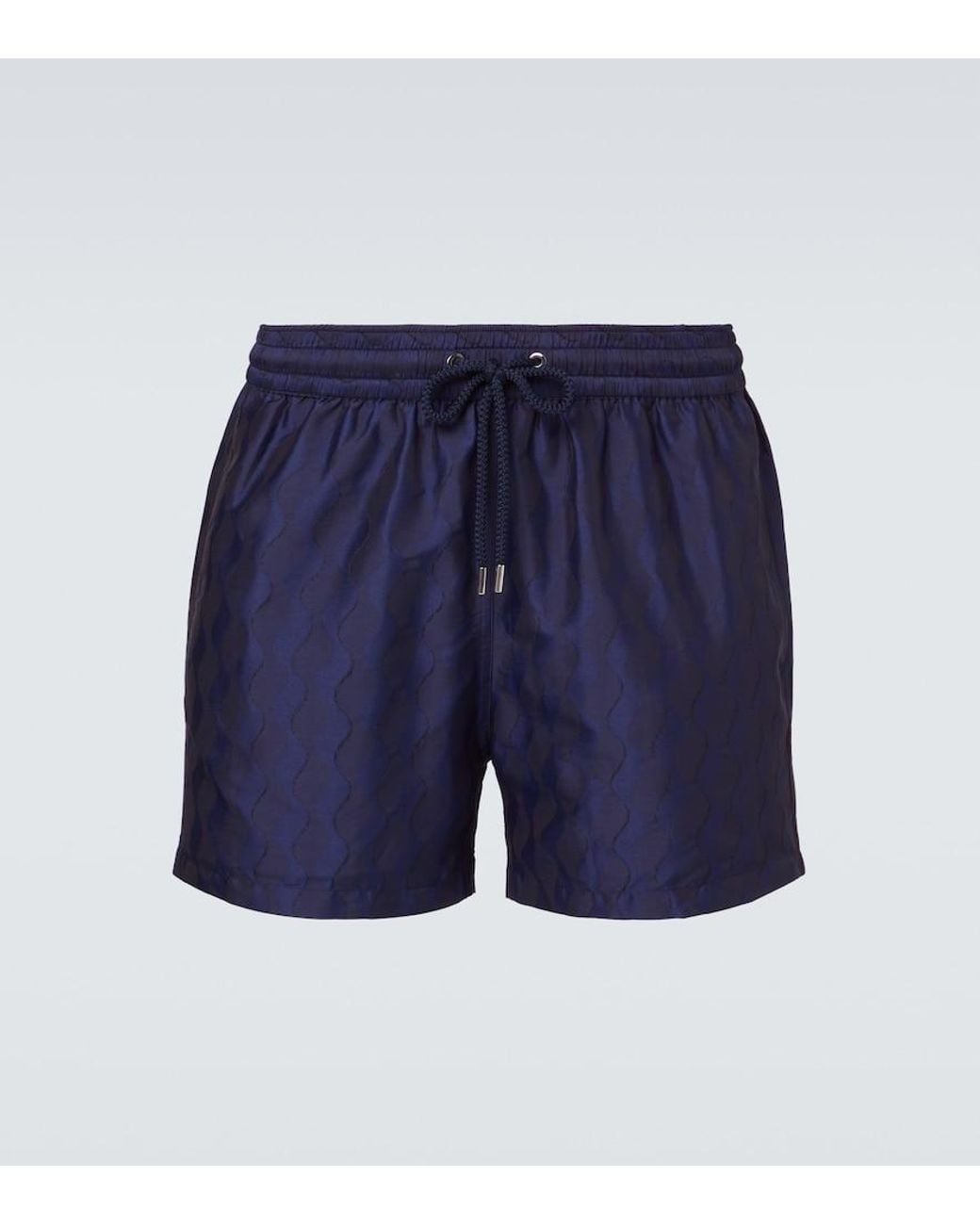 Frescobol Carioca Blue Rio Jacquard Swim Trunks for men