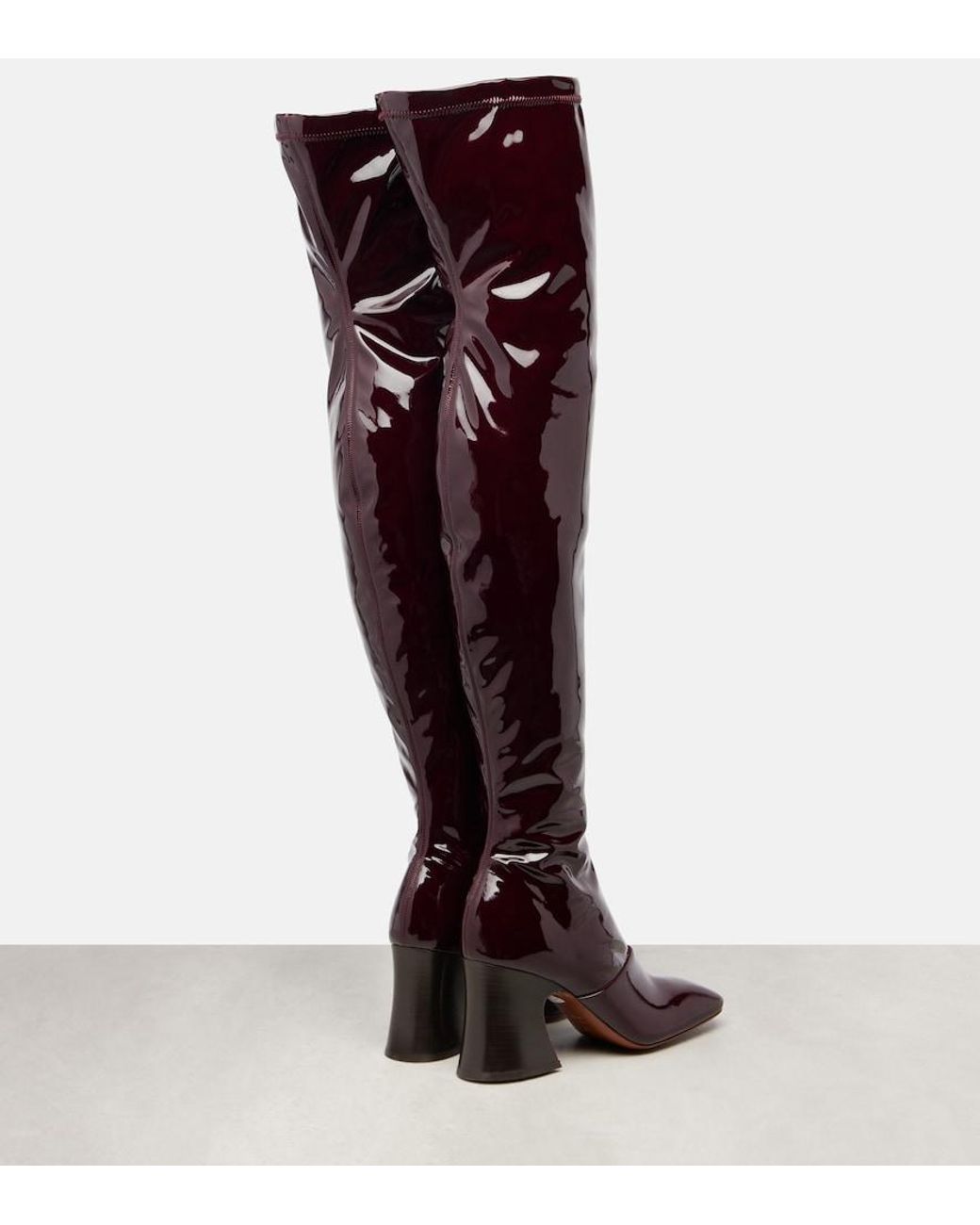 Chloé Red Janis 80 Over-The-Knee Boots
