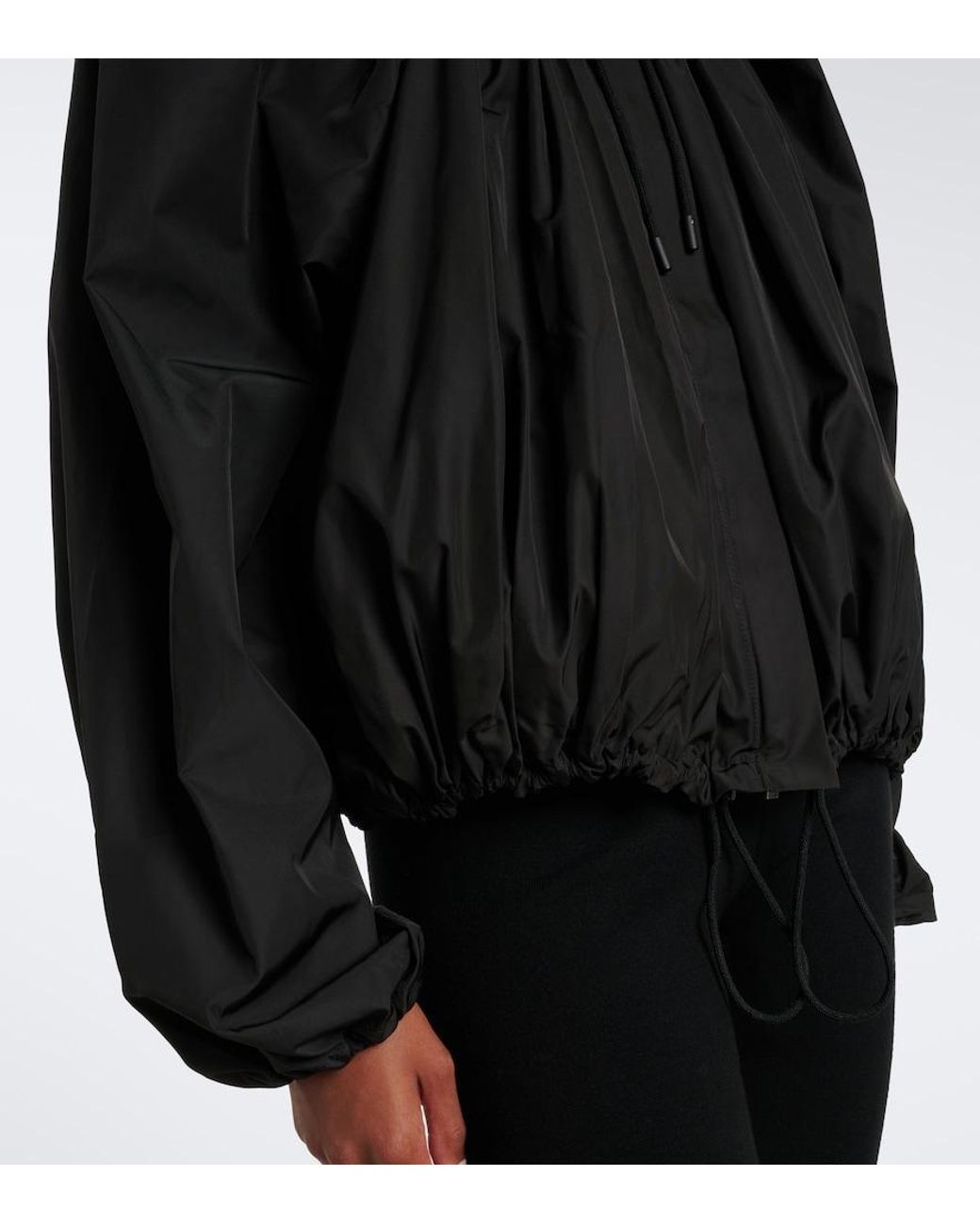 Totême Black Gathered Jacket