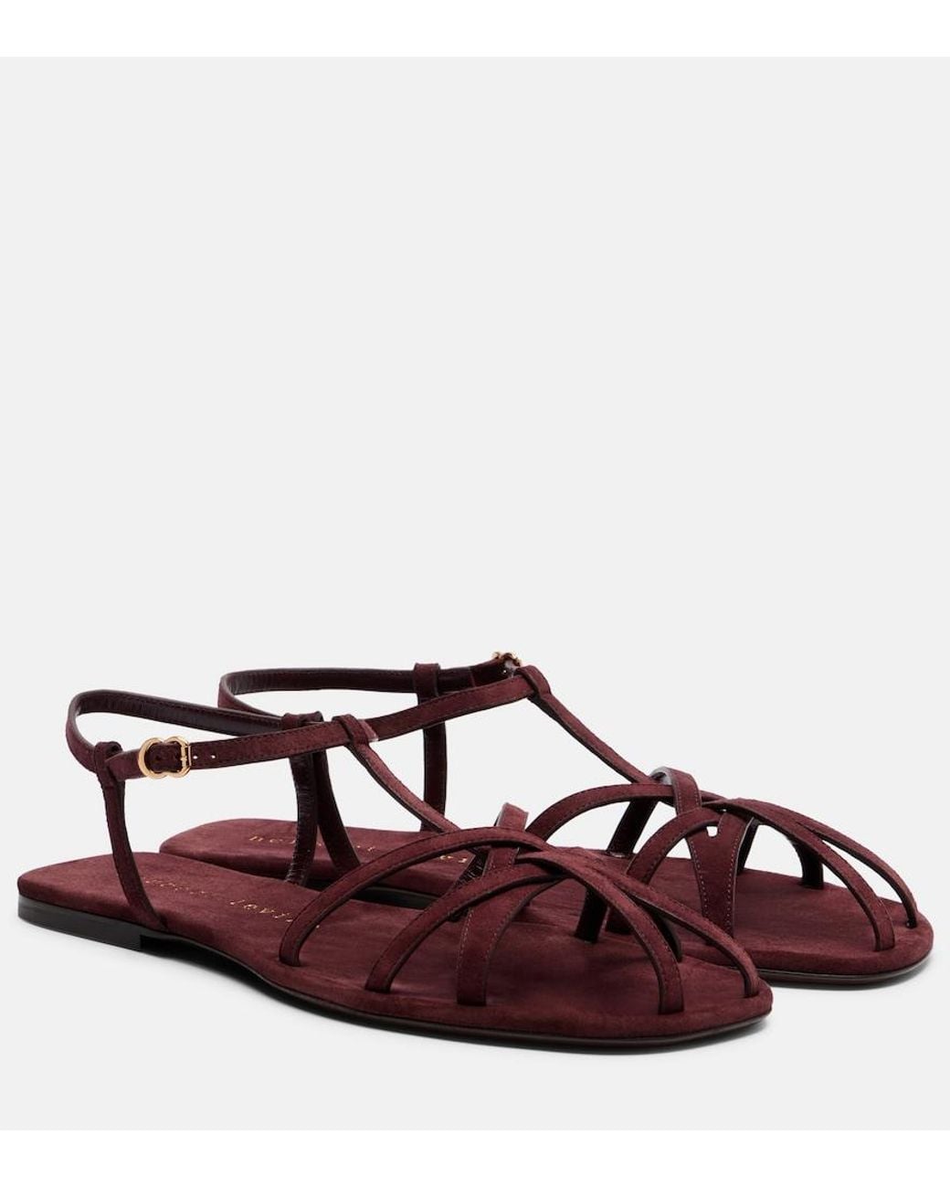 Herbert Levine Brown The Catch Suede Sandals