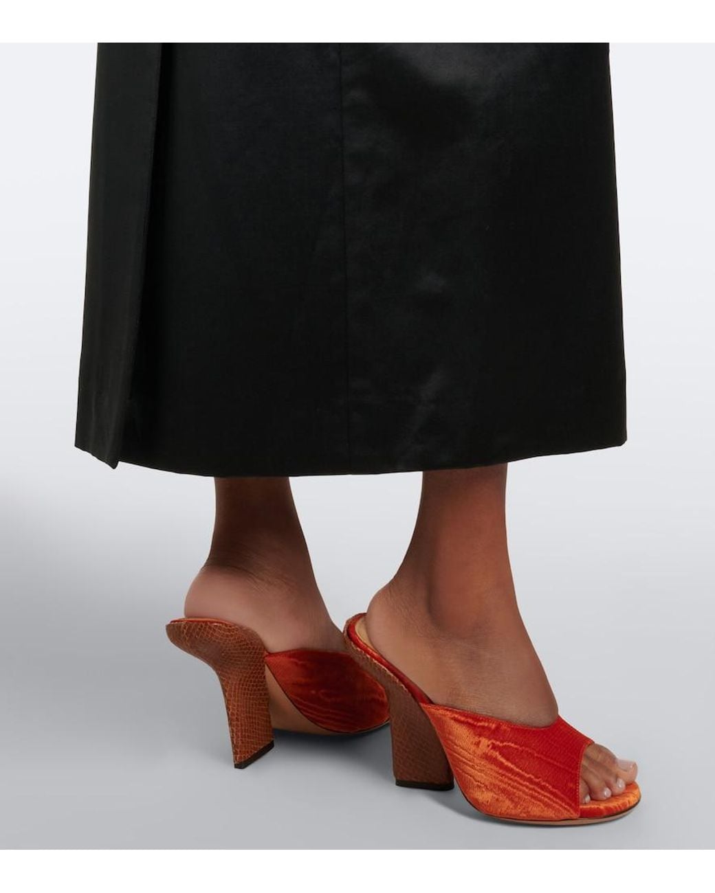 Dries Van Noten Black Floral Cotton And Silk Midi Skirt