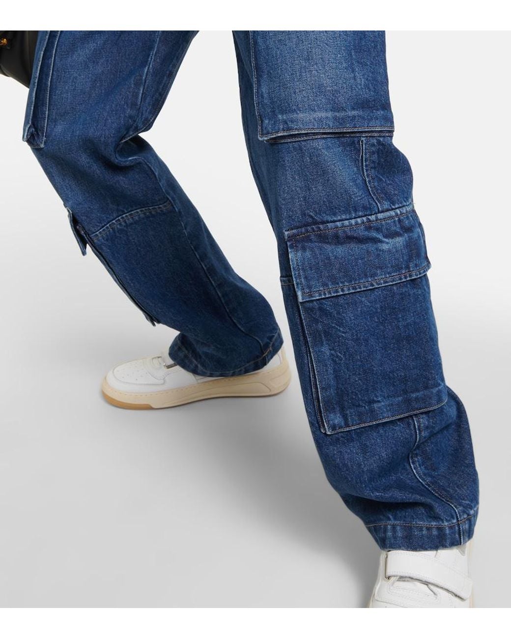 Citizens of Humanity Blue Delena Mid-Rise Wide-Leg Cargo Jeans