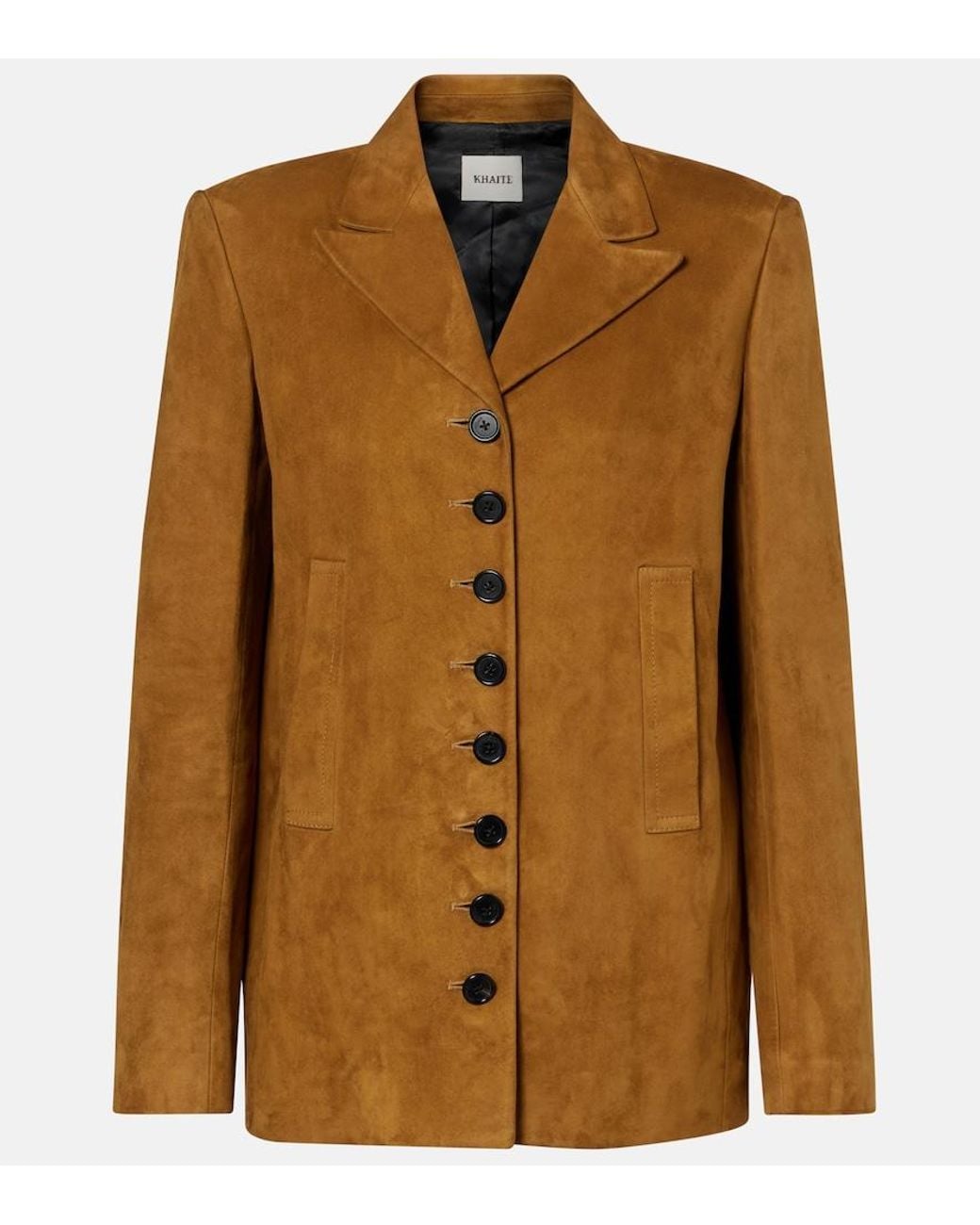 Khaite Brown Saraphina Suede Jacket