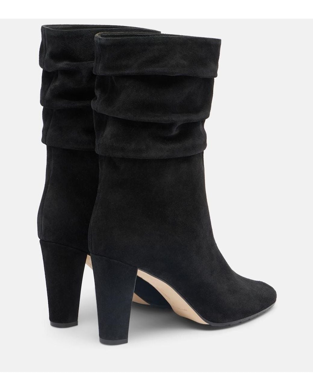 Manolo Blahnik Black Calasso Suede Mid-Calf Boots