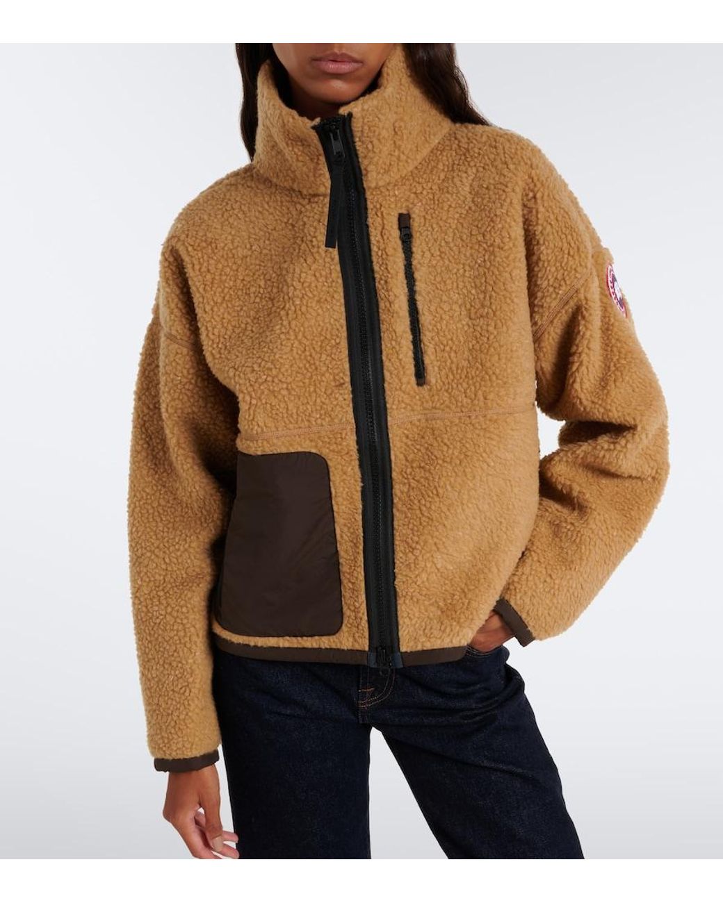 Canada Goose Natural Simcoe Wool-Blend Fleece Jacket