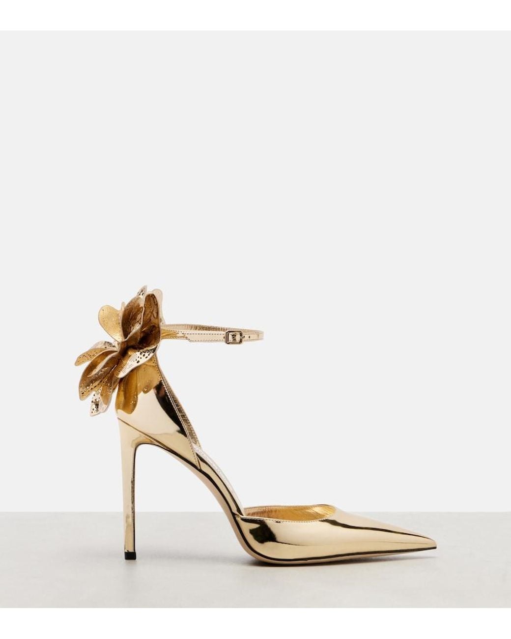 Jimmy Choo Marja 100 Metallic Leather Pumps