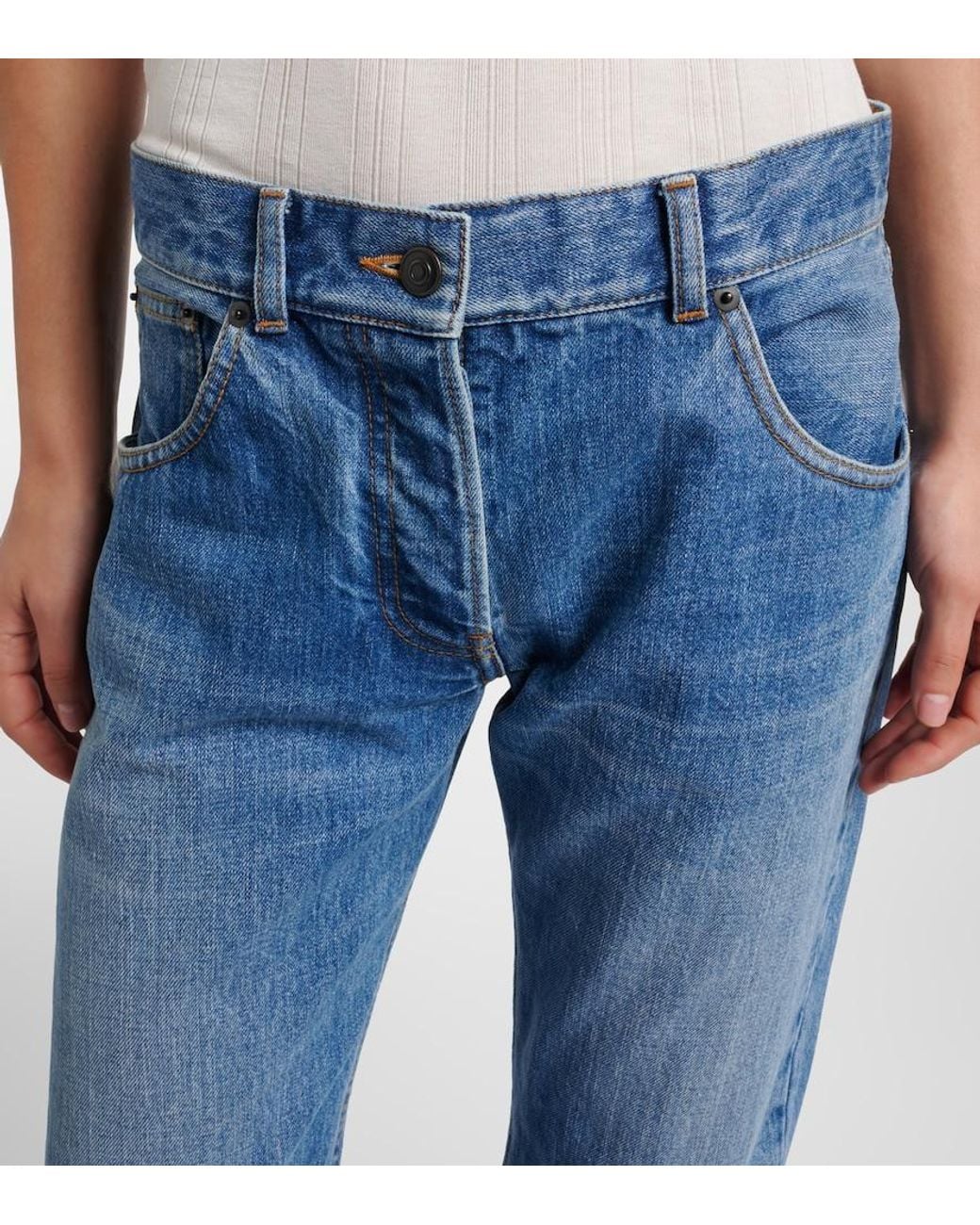 The Row Blue Fima Straight Jeans