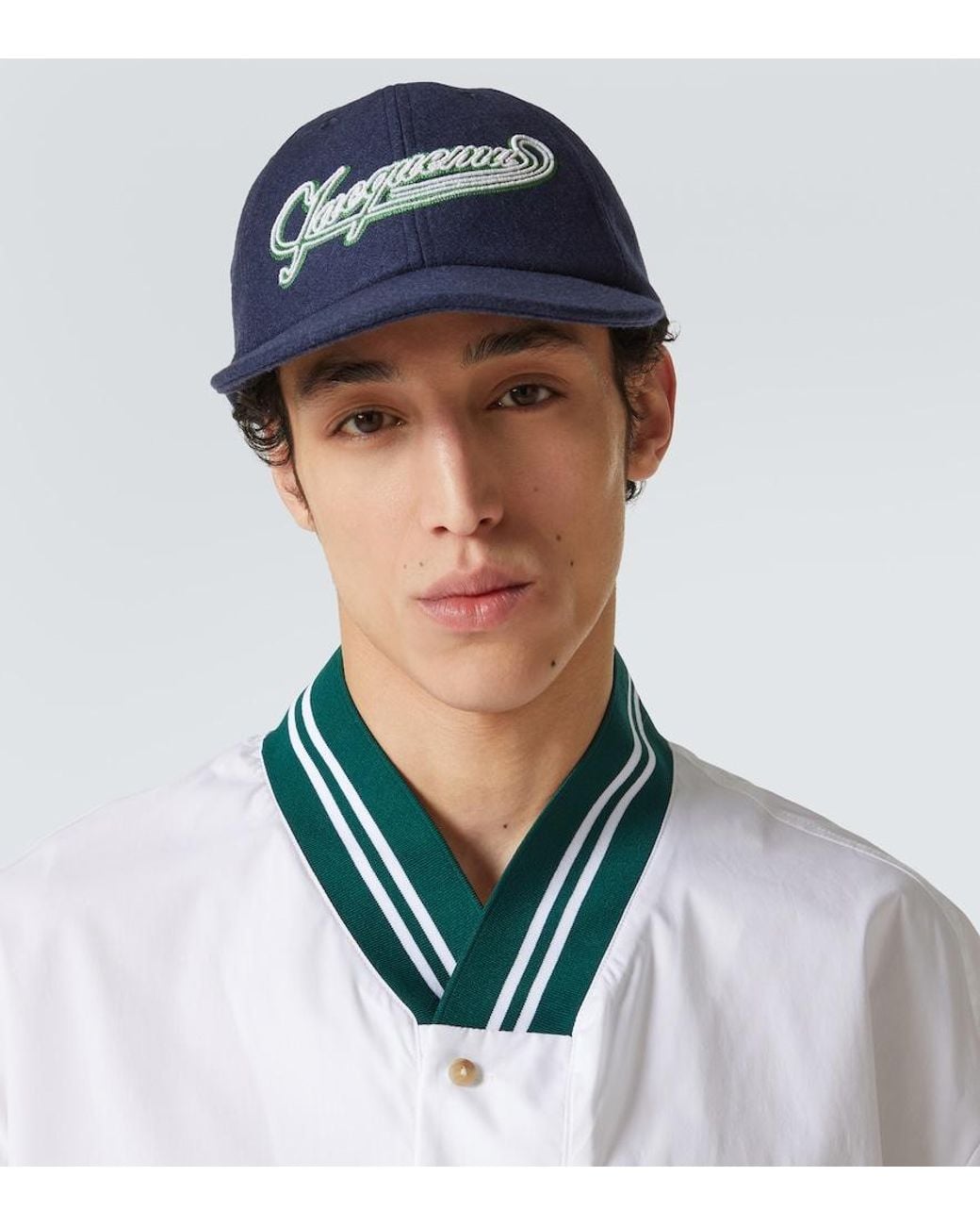 Jacquemus Blue Wool-Blend Baseball Cap for men