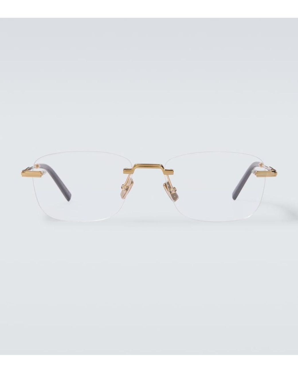 Dior Eckige Brille Diorblacksuito S27U in Metallic für Herren
