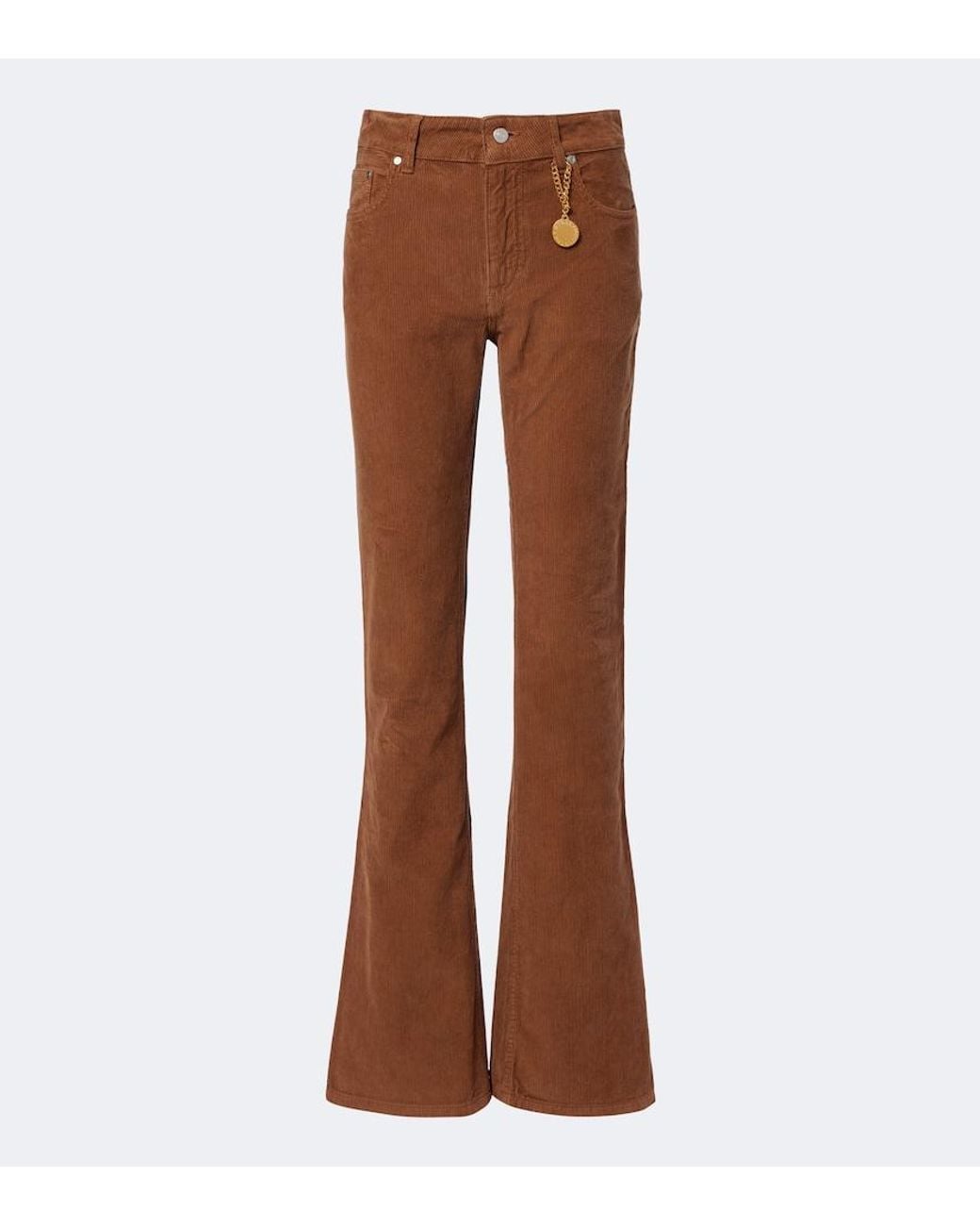 Stella McCartney Brown Cotton Corduroy Flared Pants