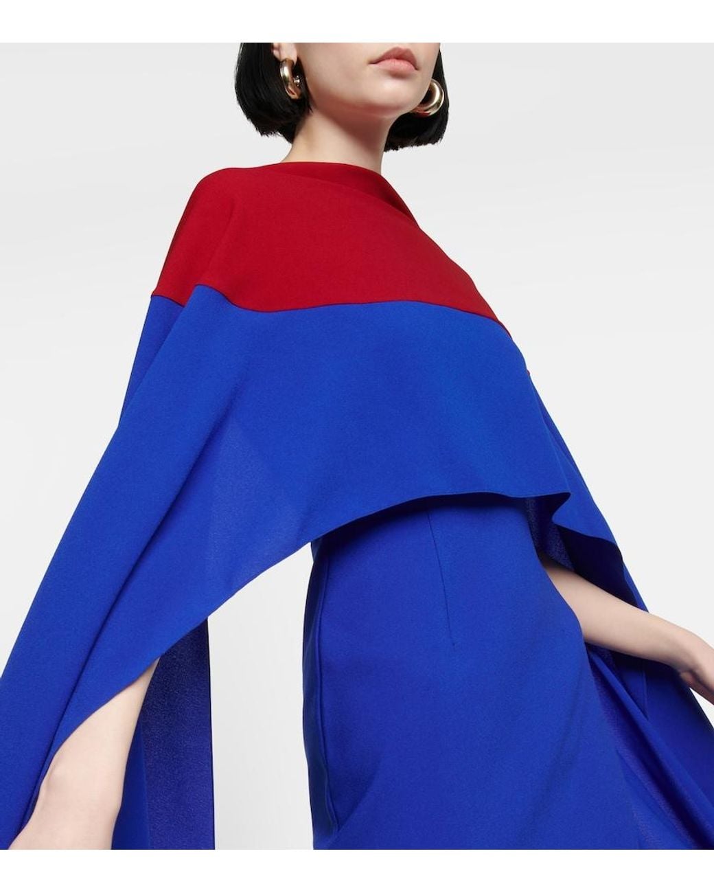 Roksanda Blue Elina Cape Midi Dress