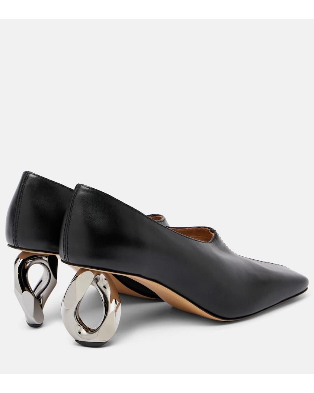 J.W. Anderson Black Chain 95 Leather Pumps