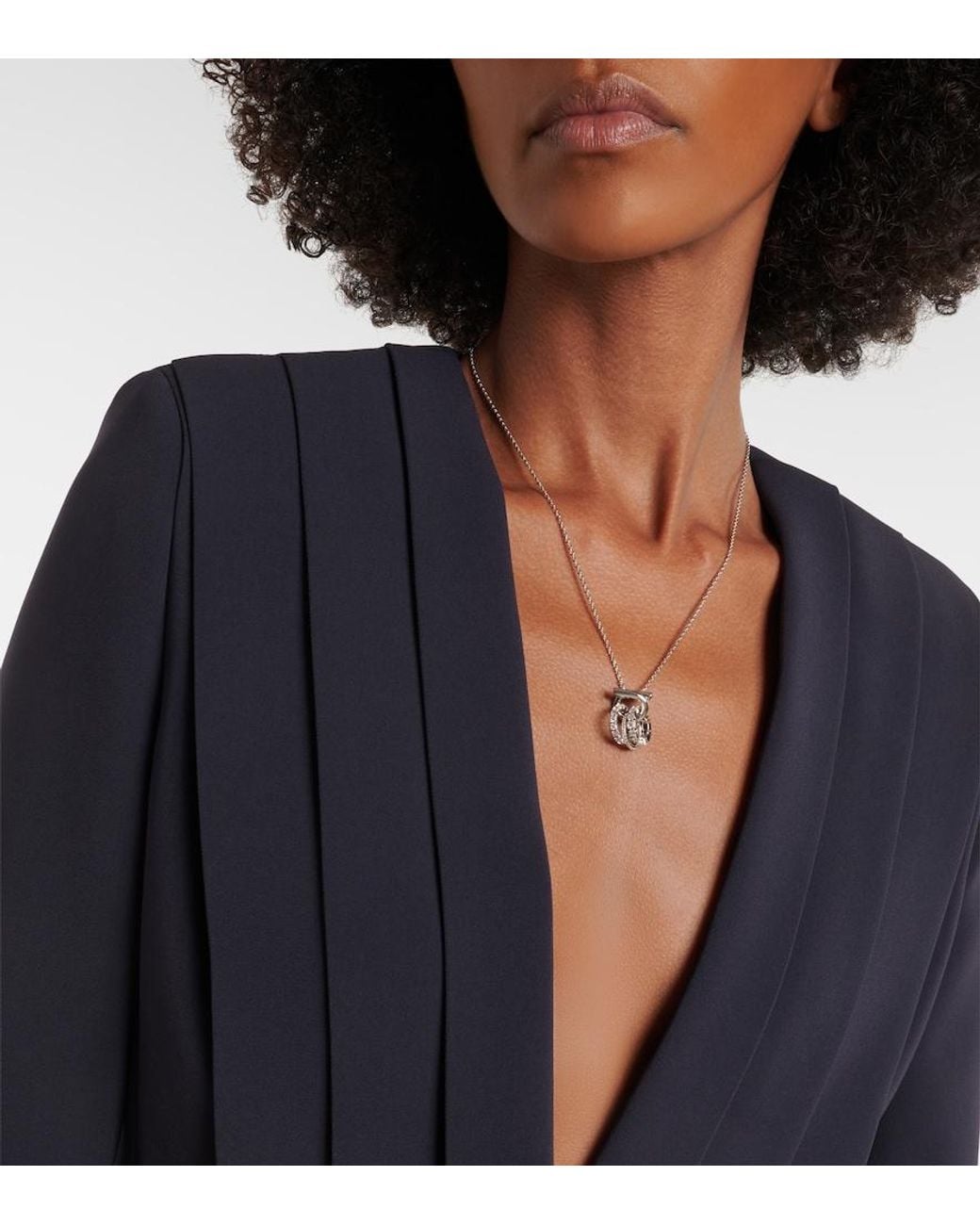 Max Mara Blue Pleated Cady Blazer