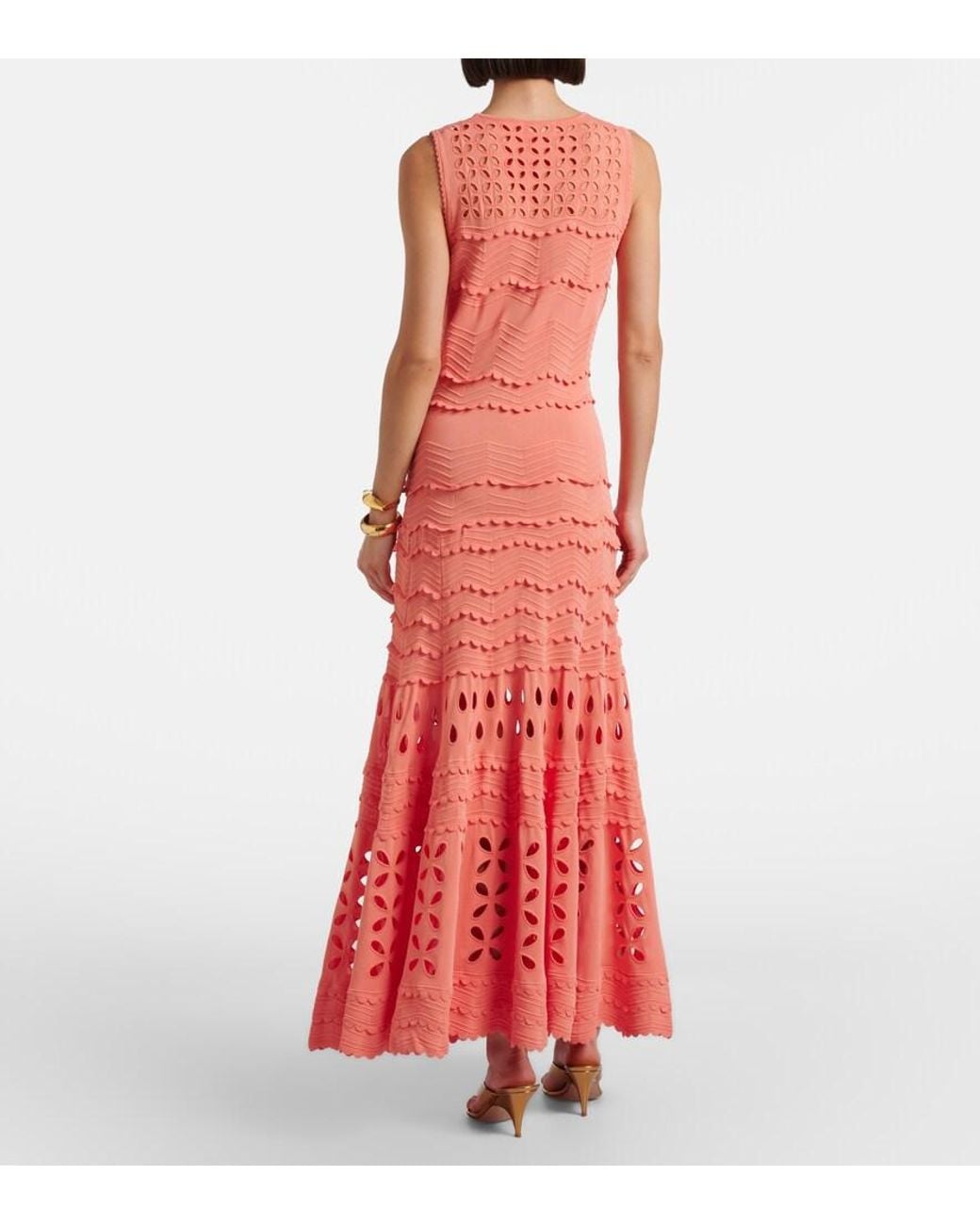 Ulla Johnson Orange Lakshmi Broderie Anglaise Maxi Dress