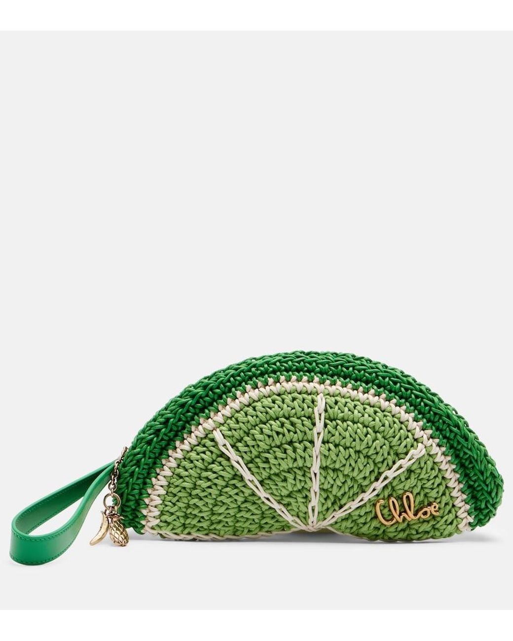 Chloé Green Tropicus Lime Slice Clutch