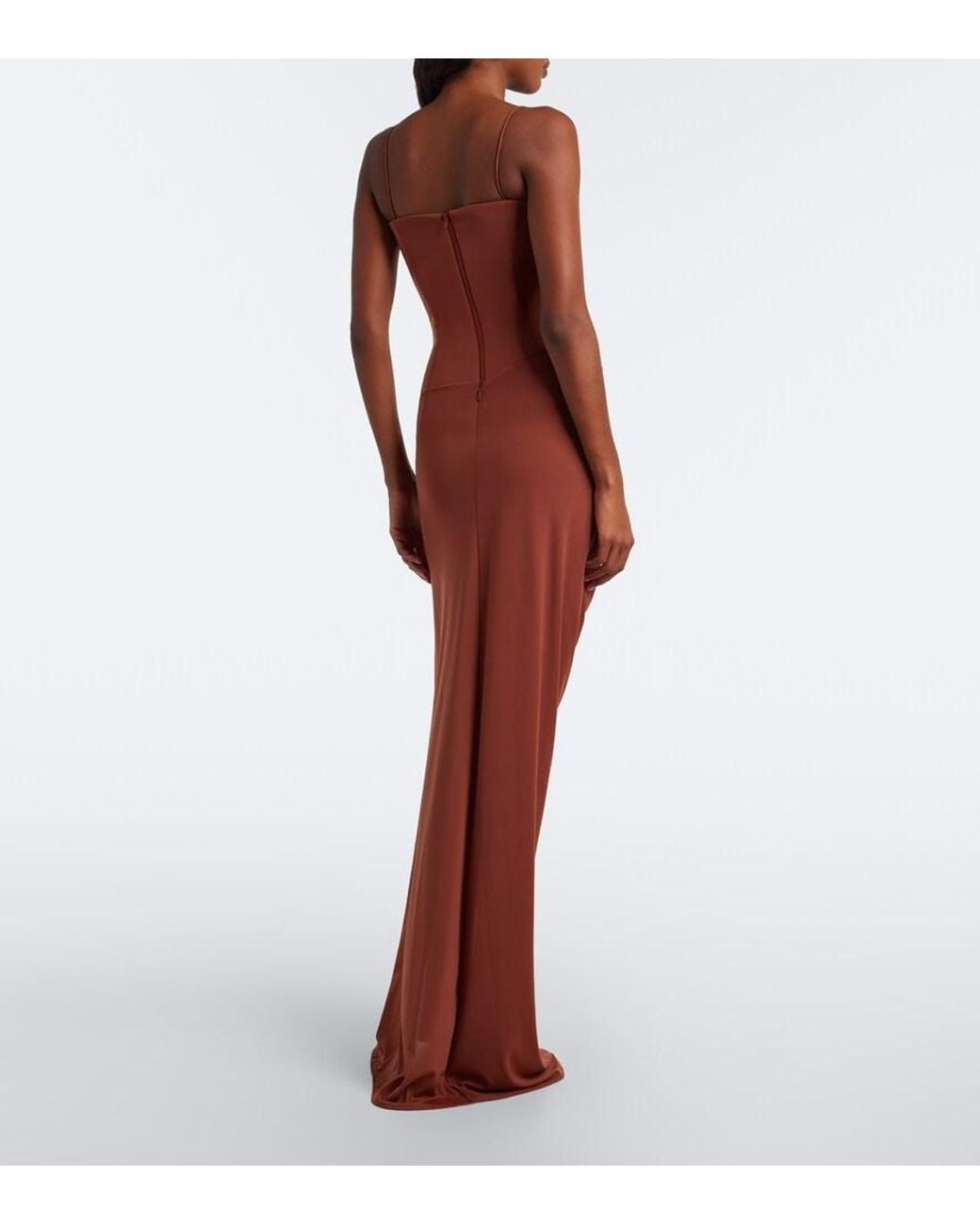Alex Perry Red Draped Corset Dress