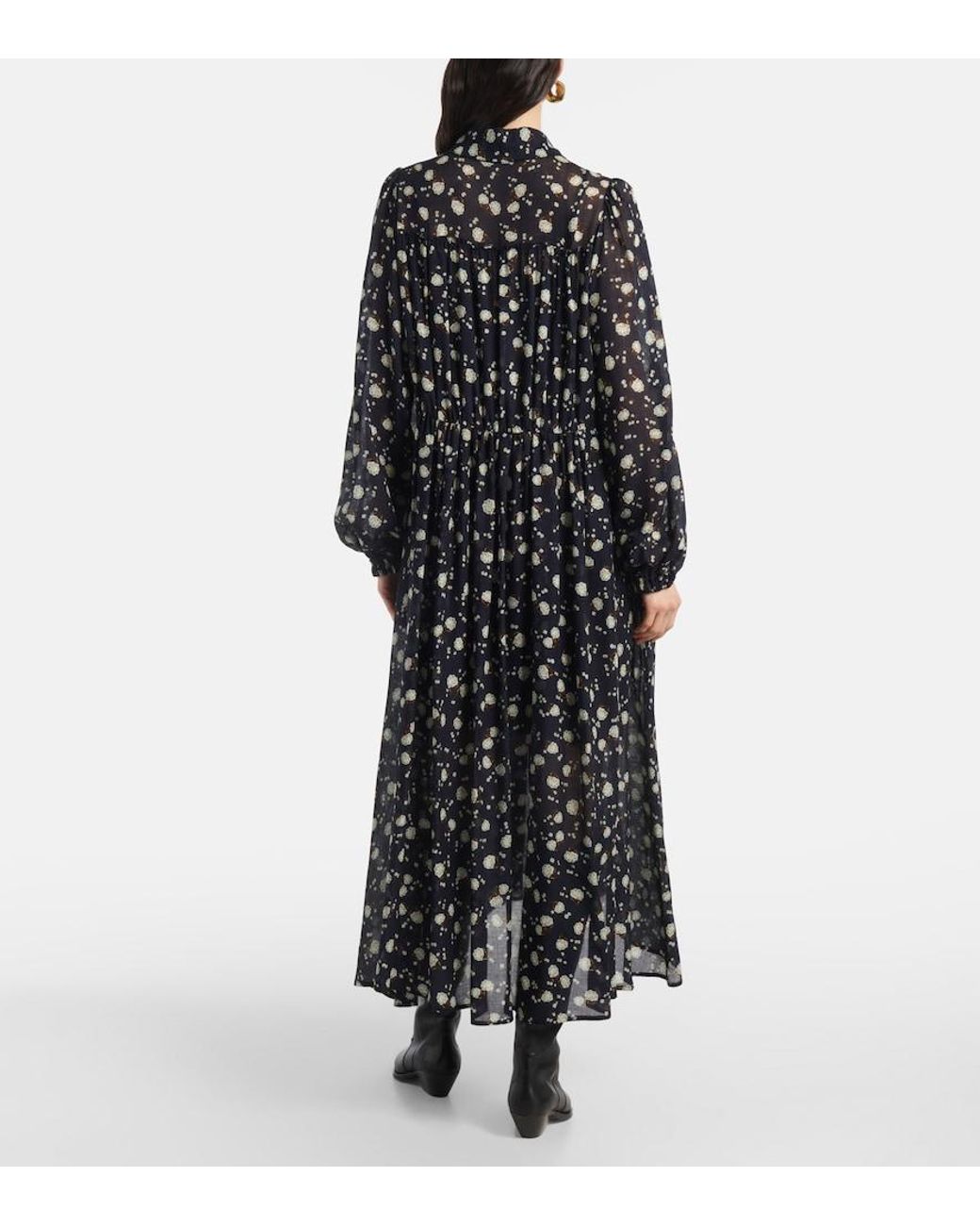 Dorothee Schumacher Black Floral Volumes Printed Maxi Dress
