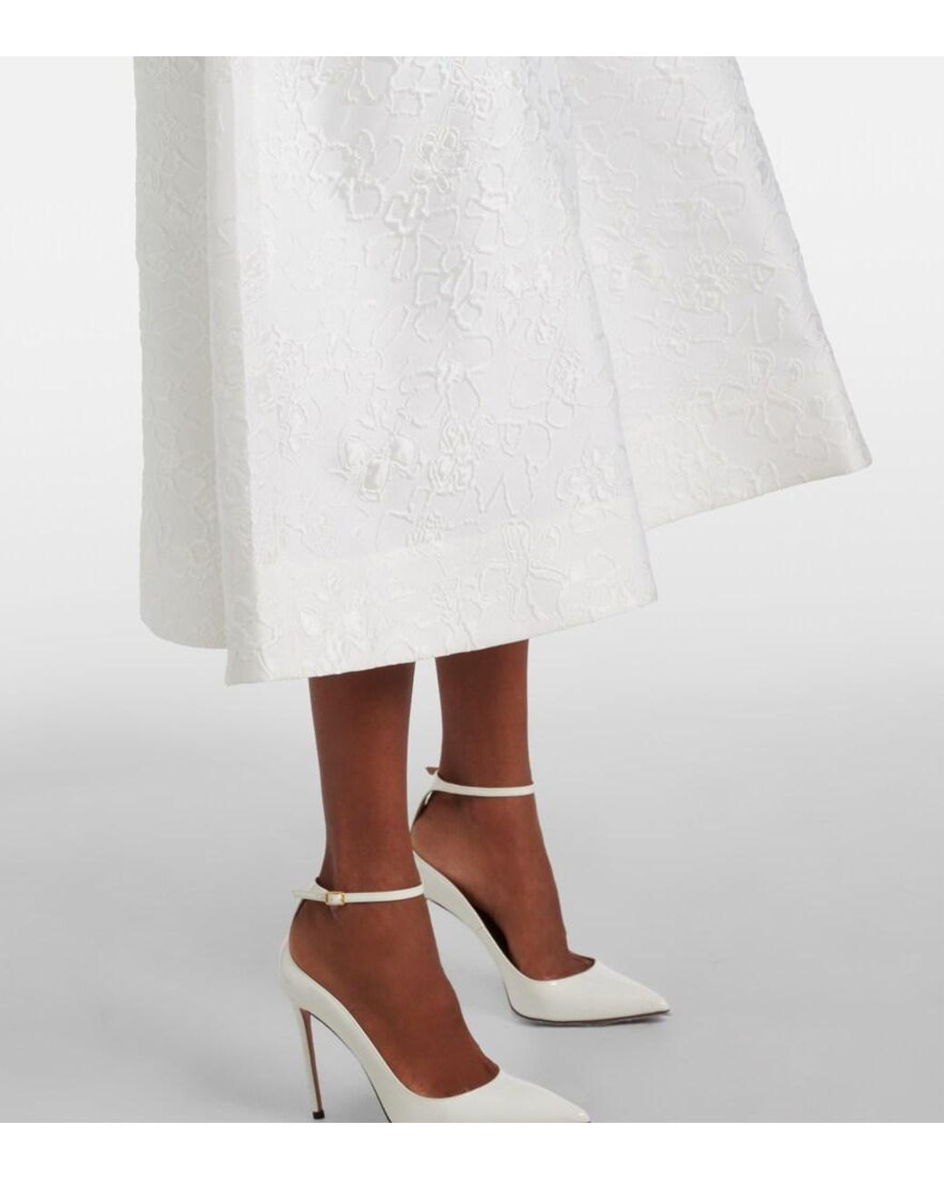 Rebecca Vallance White Bridal Esther Brocade Bustier Dress