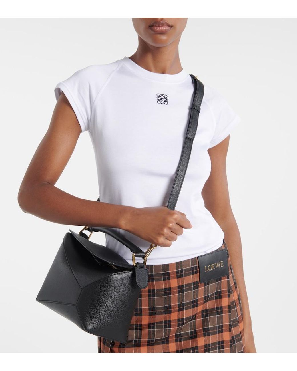 Loewe Black Puzzle Edge Small Leather Top-Handle Bag
