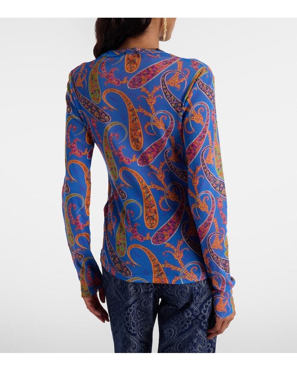 Top En Tulle Etro en coloris Blue