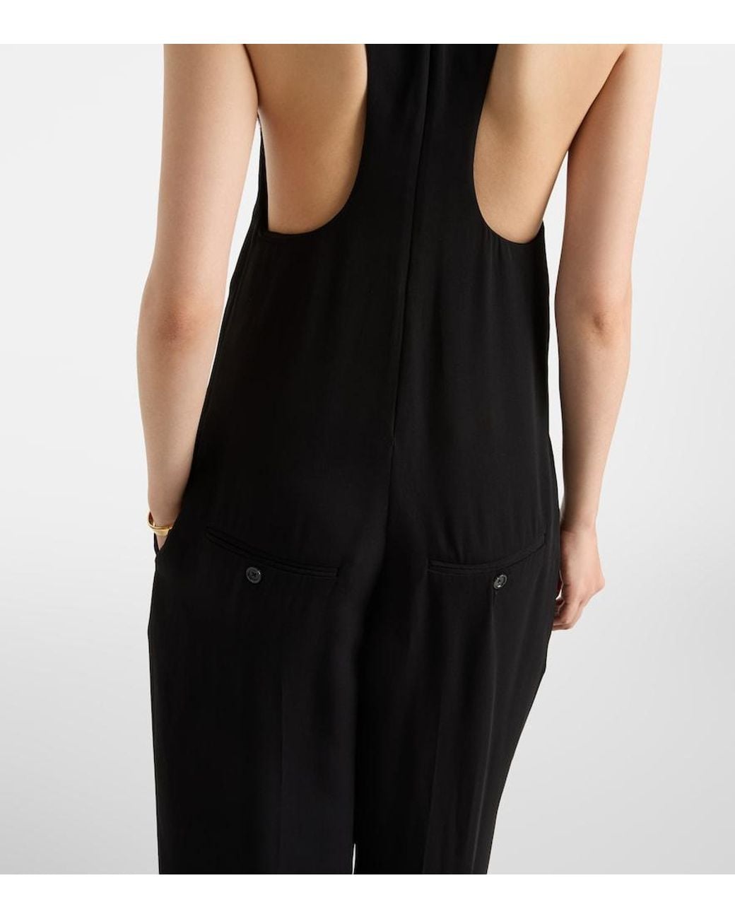 Totême Black Crepe Cady Jumpsuit