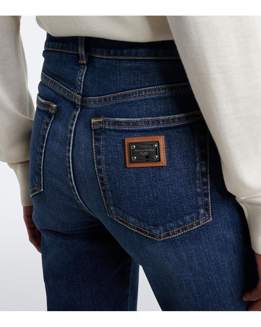 Dolce & Gabbana Blue Skinny Jeans