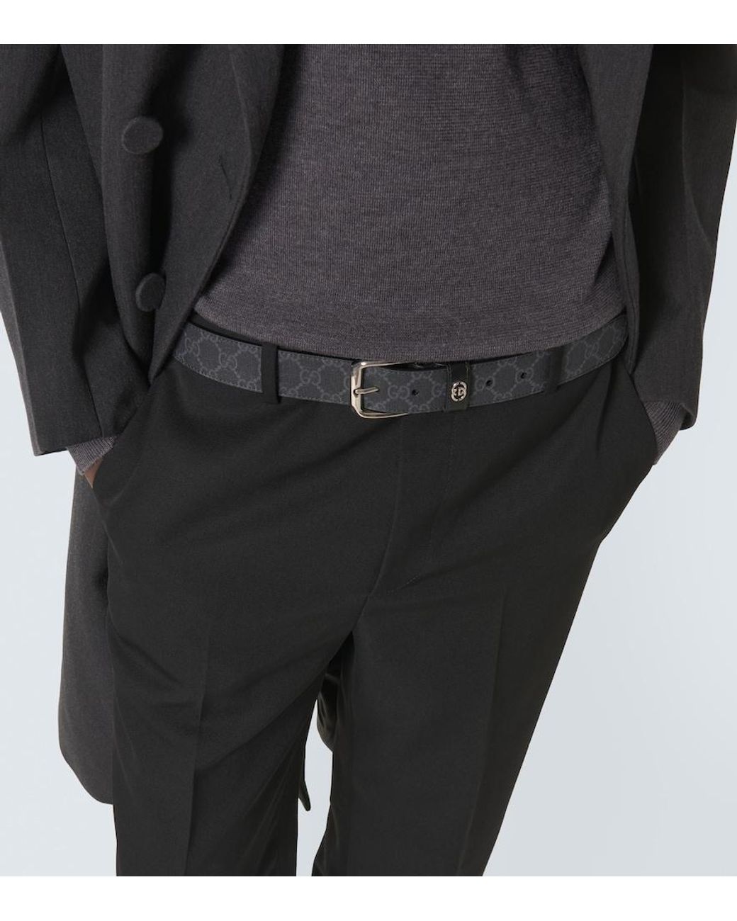 Gucci Gg Supreme Ledergürtel in Black für Herren