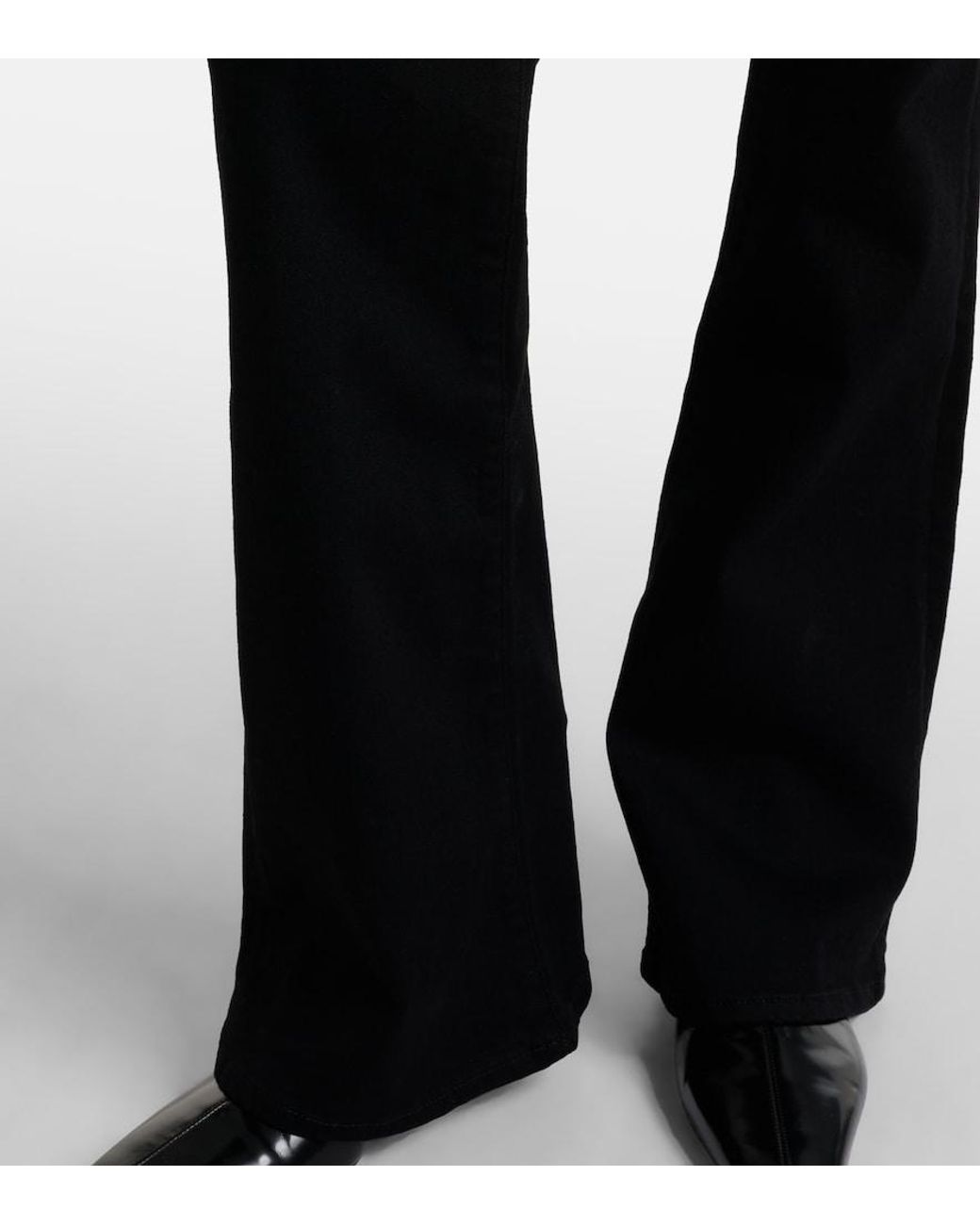 FRAME Black Icon Mid-Rise Flared Jeans
