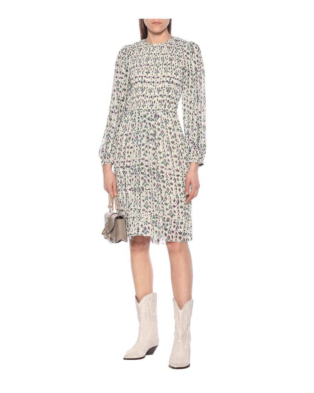 Isabel Marant Multicolor Vestido Midi Eulie Estampado