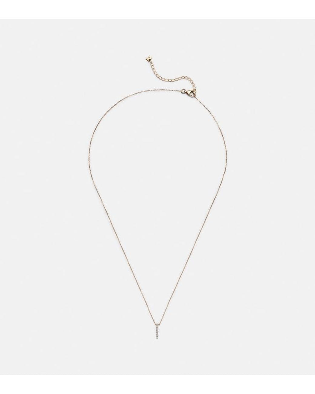 Mateo White 14Kt La Barre Necklace With Diamonds