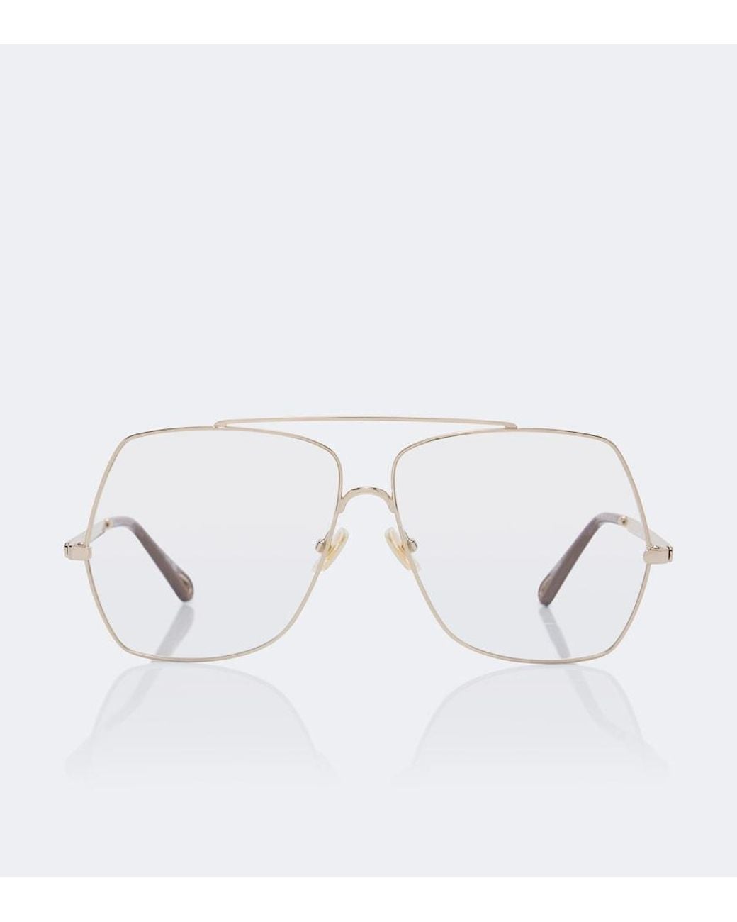 Chloé White Navigator-Brille Aly