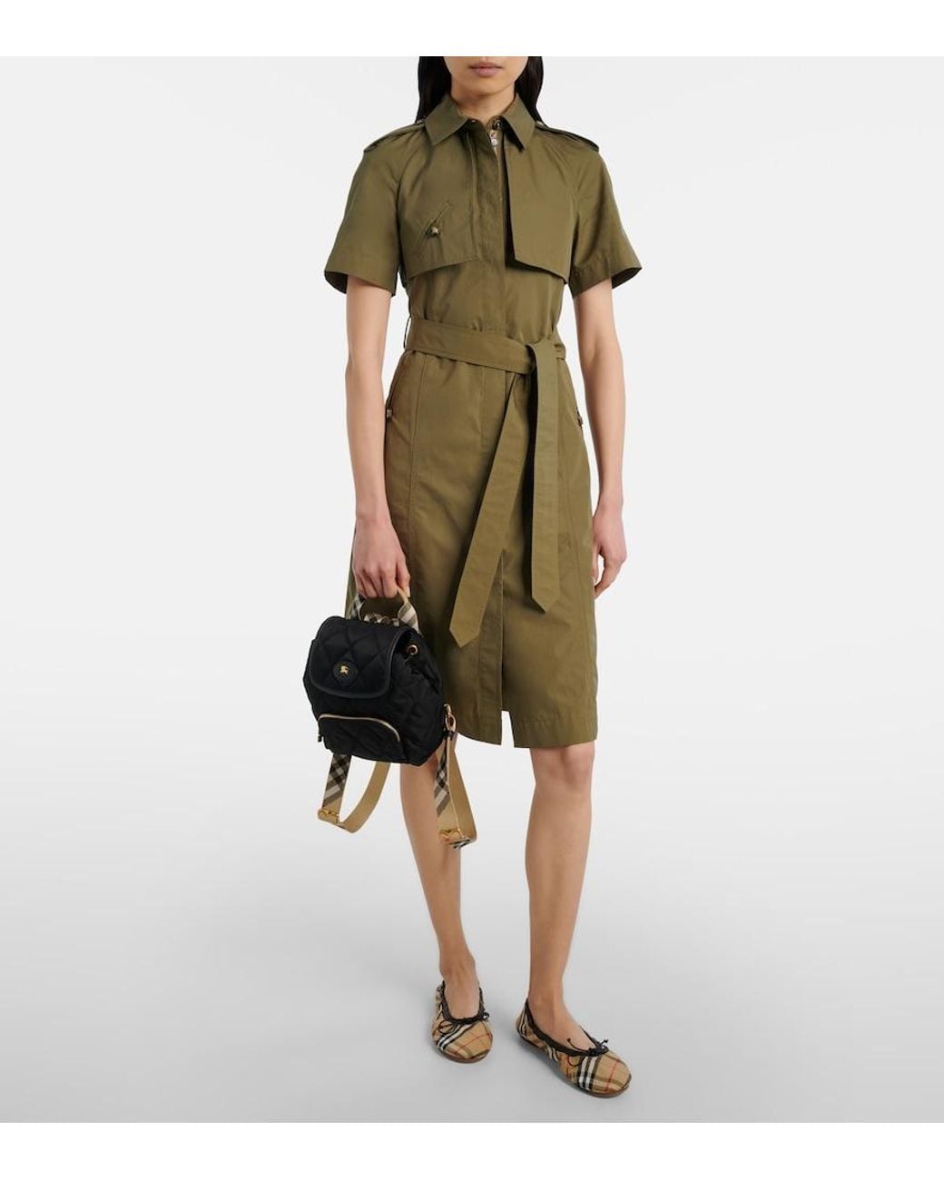 Burberry Black Rucksack Mini Mit Leder