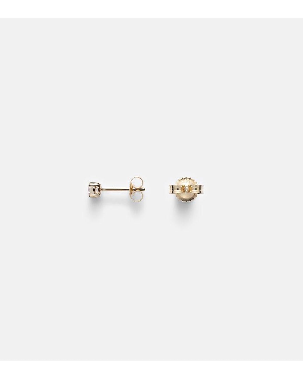 STONE AND STRAND White 14Kt Earrings With Diamonds