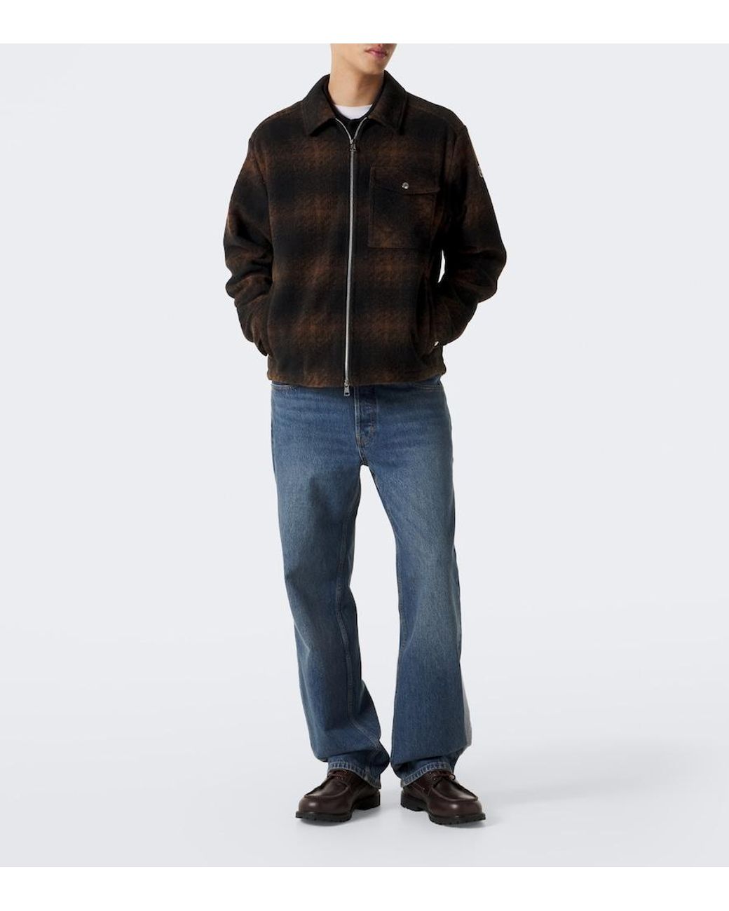 Moncler Black Archivio Checked Jacket for men