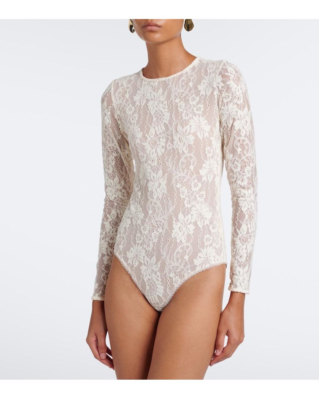 Zimmermann White Lace Bodysuit