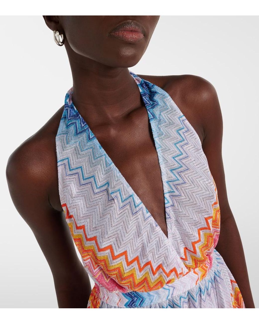 Missoni Multicolor Zigzag Halterneck Romper