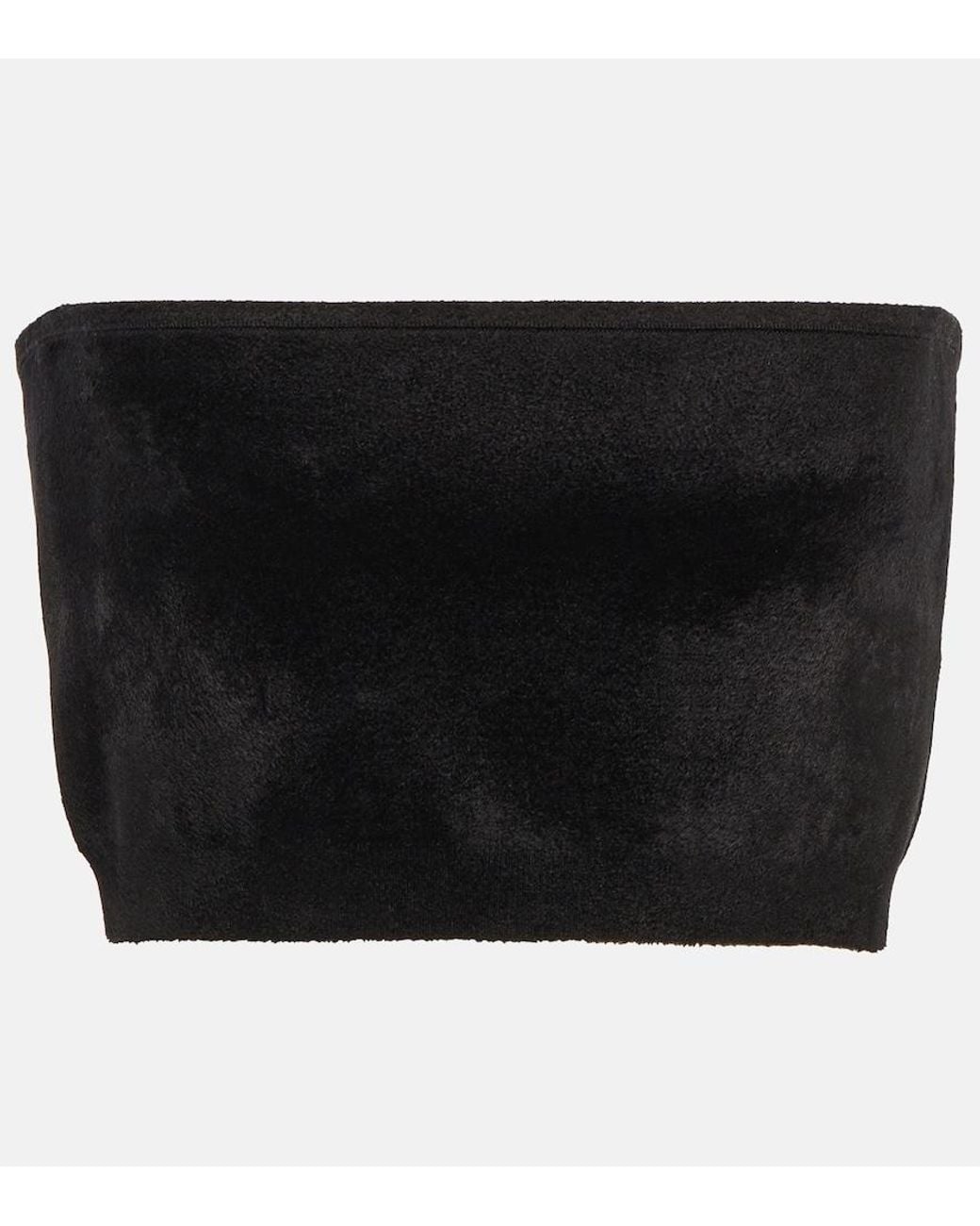 Alaïa Black Velvet Bandeau Top